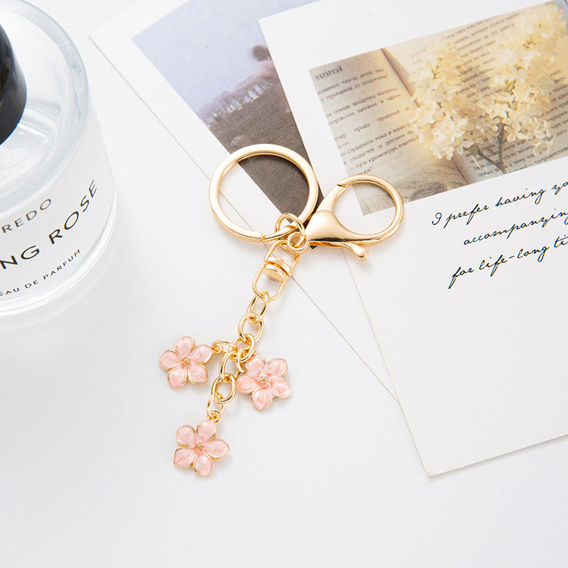 Valentine’s Day Crystal Flower Keychain Bag Charm Gift