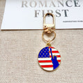 4th of July Patriotic Keychain Set USA Flag Charms