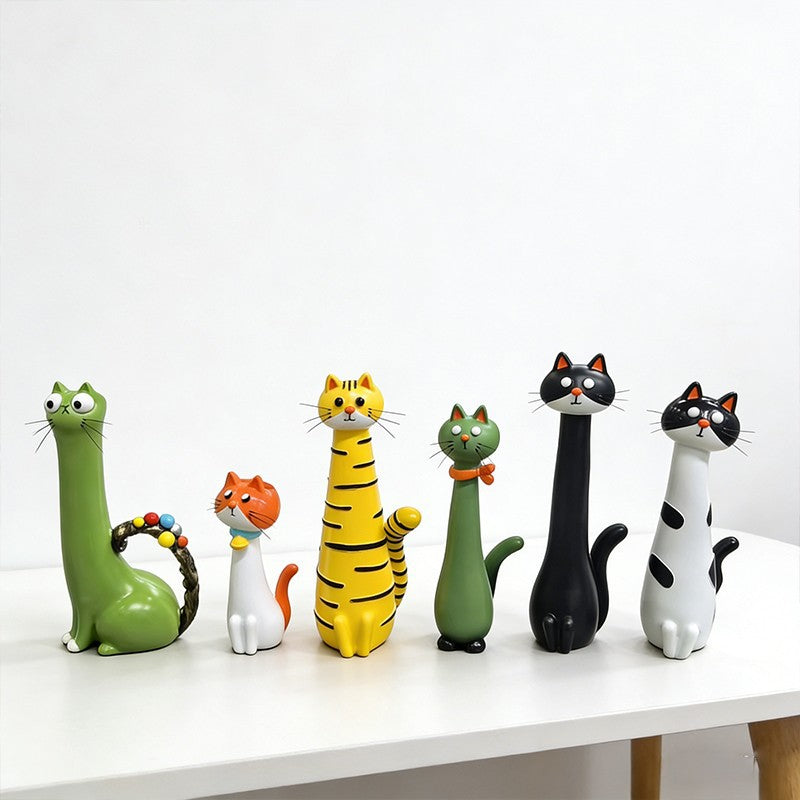 Resin Cat Flower Vase Whimsical Animal Planter Home Decor