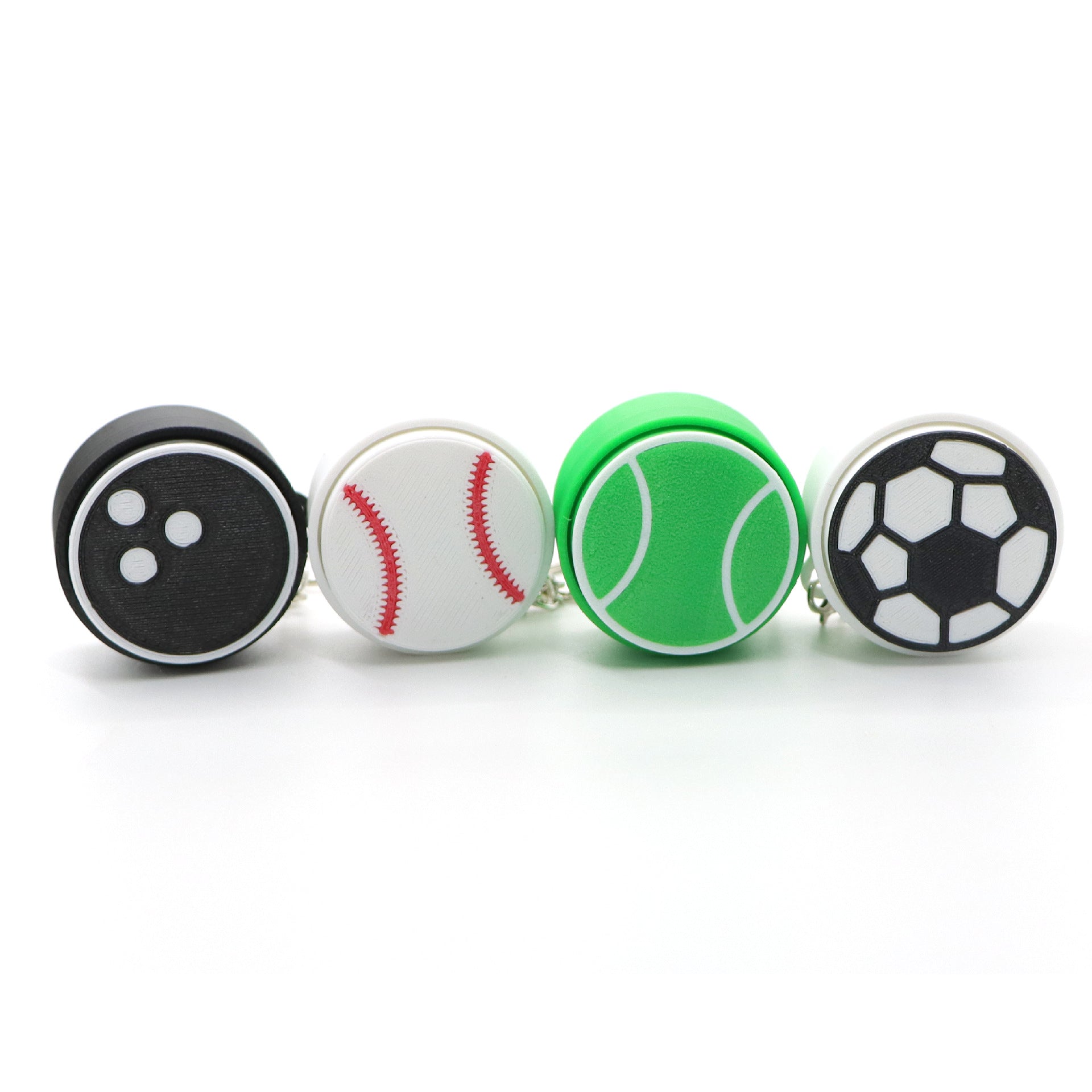 3D Printed Sports Keychain Press Button Toy Fidget