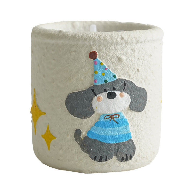 Plaster Animal Candle Holder Scented Wax Candle Home Decor Gift