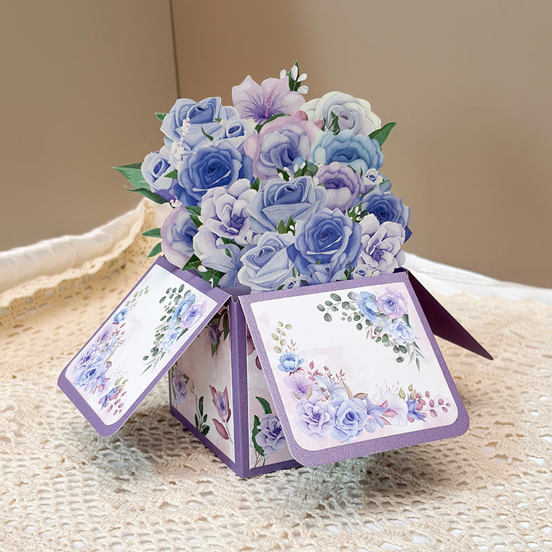 Mothers Day Explosion Box Card 3D Floral Pop Up Gift
