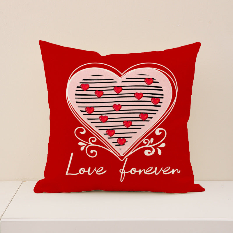 Valentines Day Heart Throw Pillow Covers Romantic Home Decor