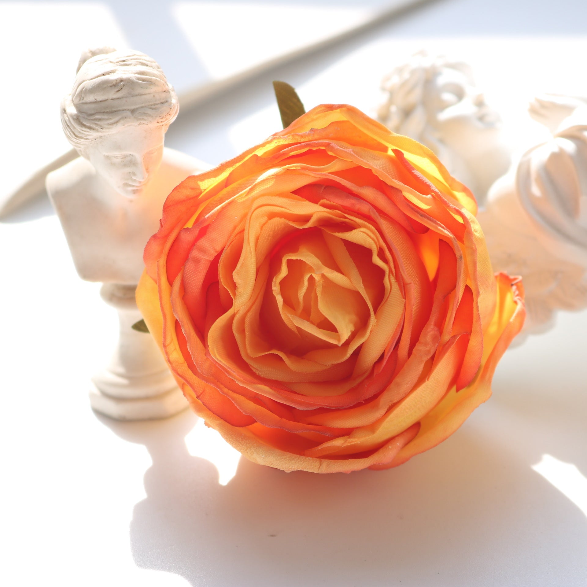 Valentine’s Faux Burnt Edge Rose Heads for Home Decor