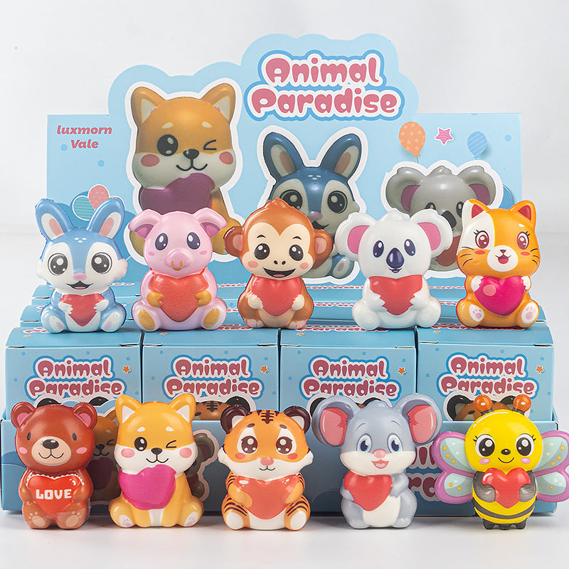 Cute Animal Squishy Slow Rising Stress Relief Toy Set