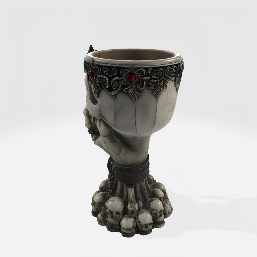 Gothic Skull Planter Resin Vase Halloween Decor
