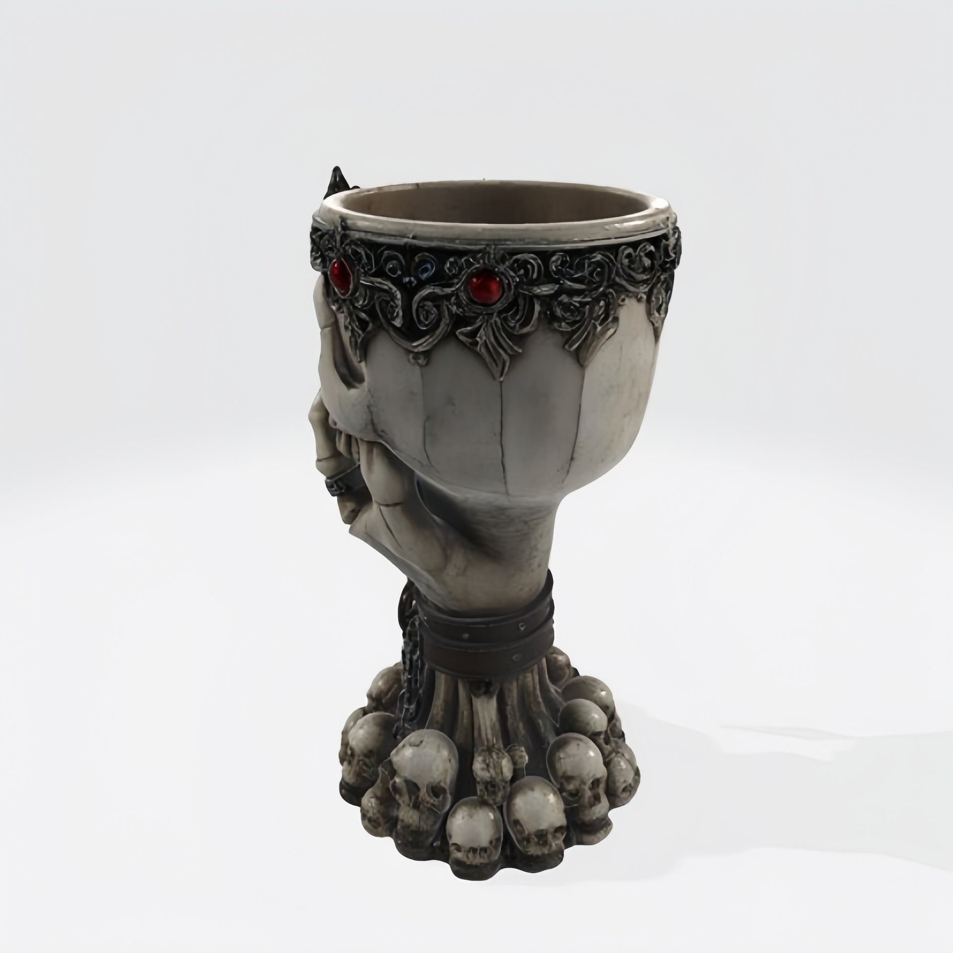Gothic Skull Planter Resin Vase Halloween Decor