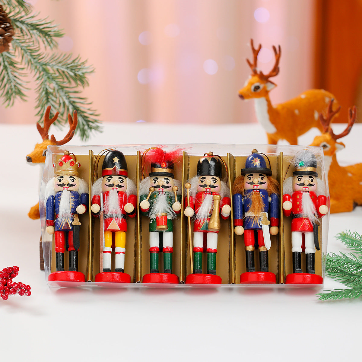 Christmas Nutcracker Wooden Figurine Holiday Table Decor