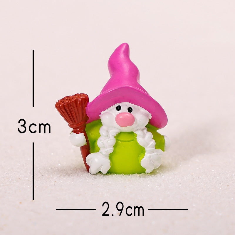 Christmas Gnome Resin Figurine Mini Holiday Decor Collectible