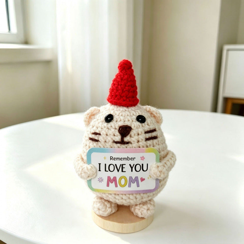 Handmade Crochet Animal Mix Figurine Desk Ornament Home Decor