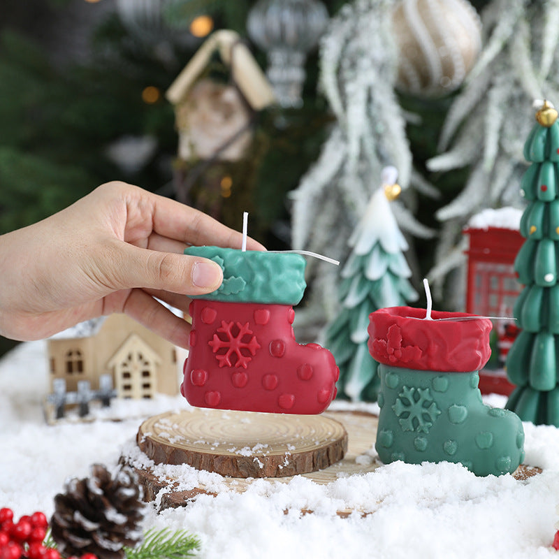 Christmas Stocking Scented Candle Soy Wax Blend Holiday Home Decor