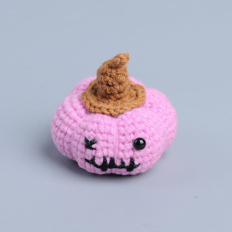 Handmade Crochet Halloween Pumpkin Hanging Ornaments