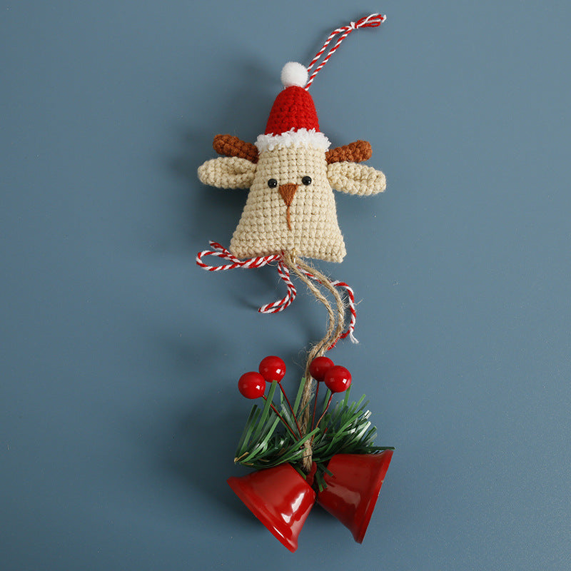 Handmade Crochet Christmas Car Hanging Bell Holiday Decor