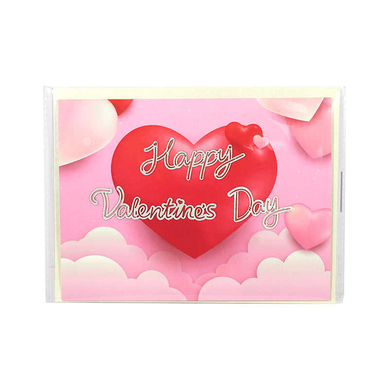 Valentines Day Layered Heart Greeting Card