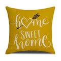 Nordic Square Faux Linen Geometric Throw Pillow Cover
