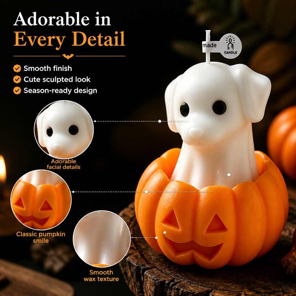 Pumpkin Cat Dog Scented Candle Halloween Fall Home Decor