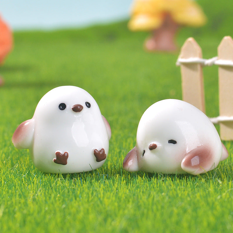 Resin Mini Bird Figurines Garden Decor Collectible