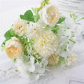Valentine’s Day Faux Peony Bouquet Silk Flowers Decor