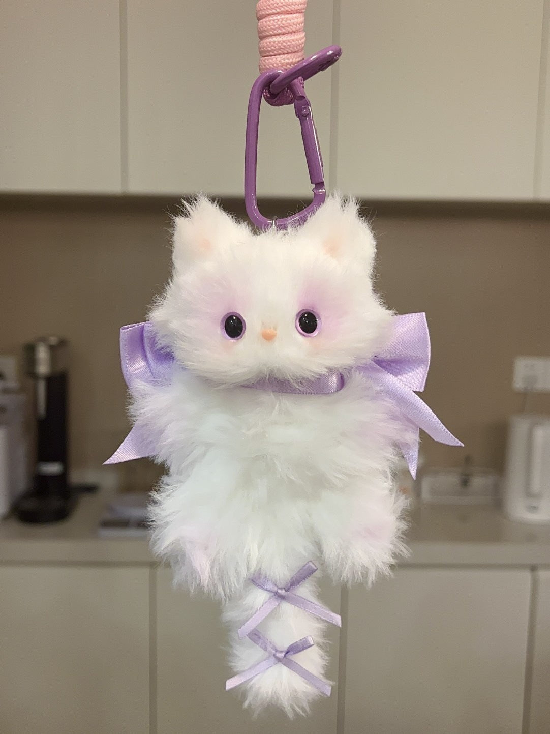Cute Plush Cat Bag Charm Fluffy Keychain Pendant