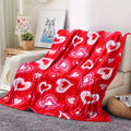 Valentine’s Day Heart Print Cozy Throw Blanket