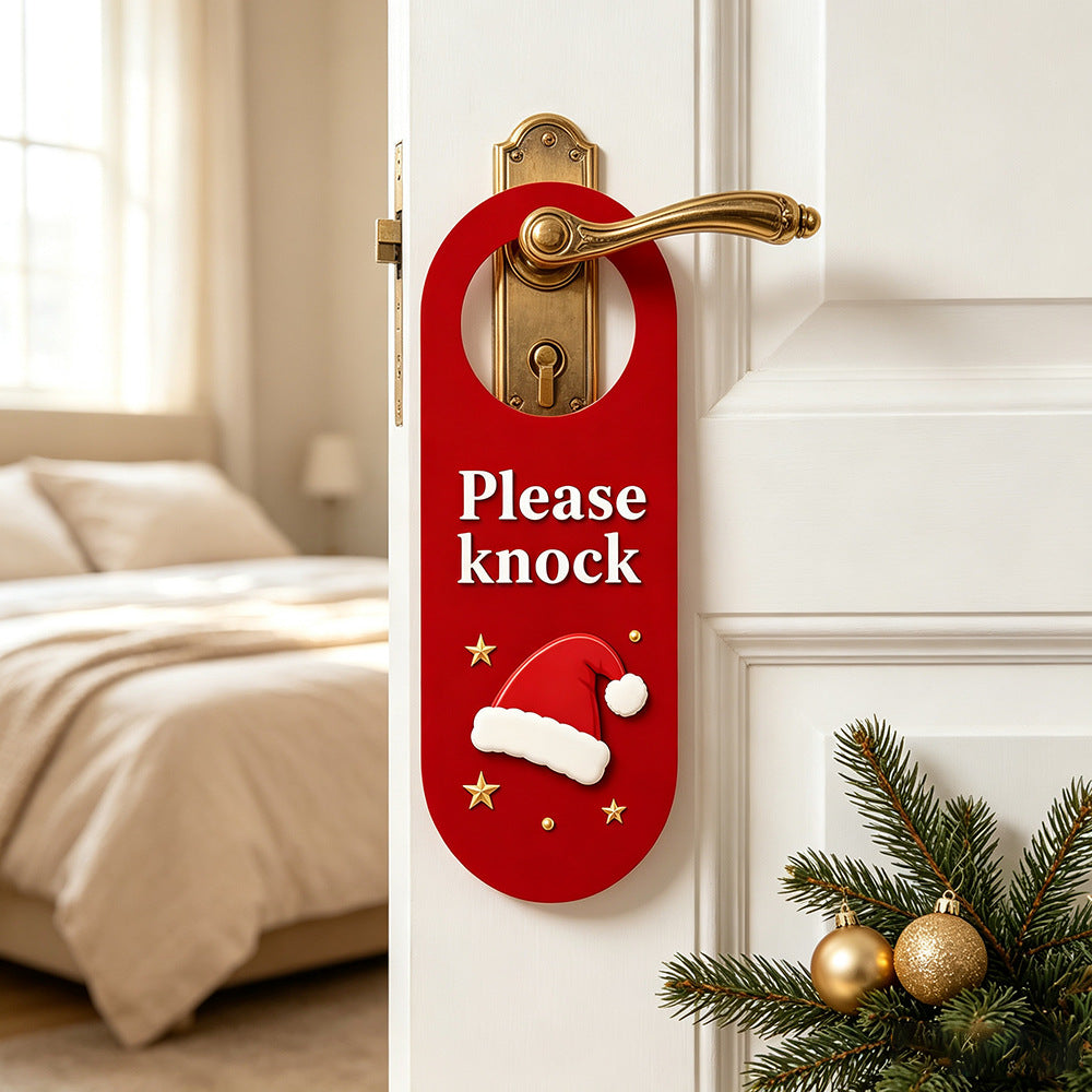 Christmas Wooden Door Hanger Holiday Decor