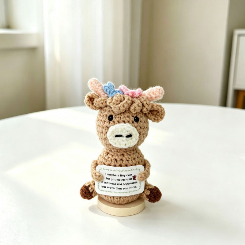 Handmade Crochet Animal Figurine Desk Ornament Home Decor