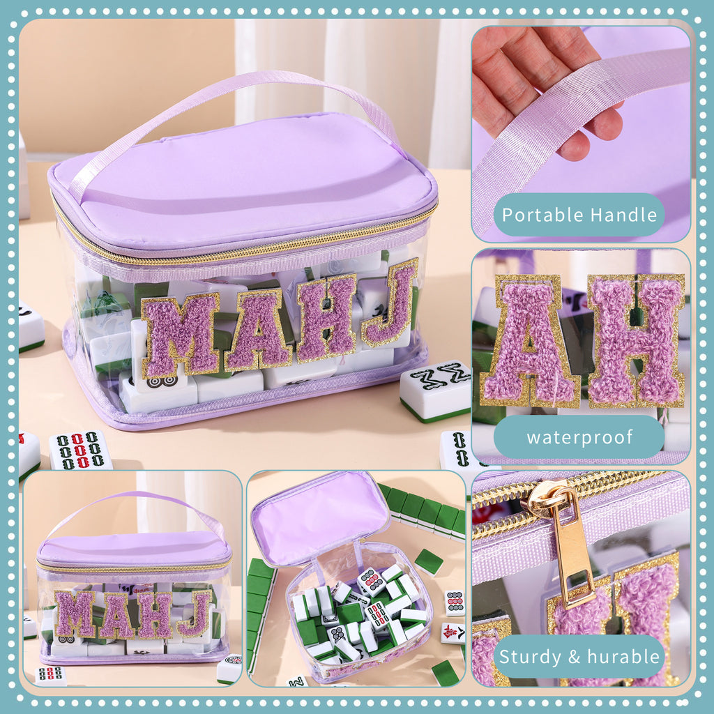 Transparent Mahjong Storage Bag Waterproof Cosmetic Organizer