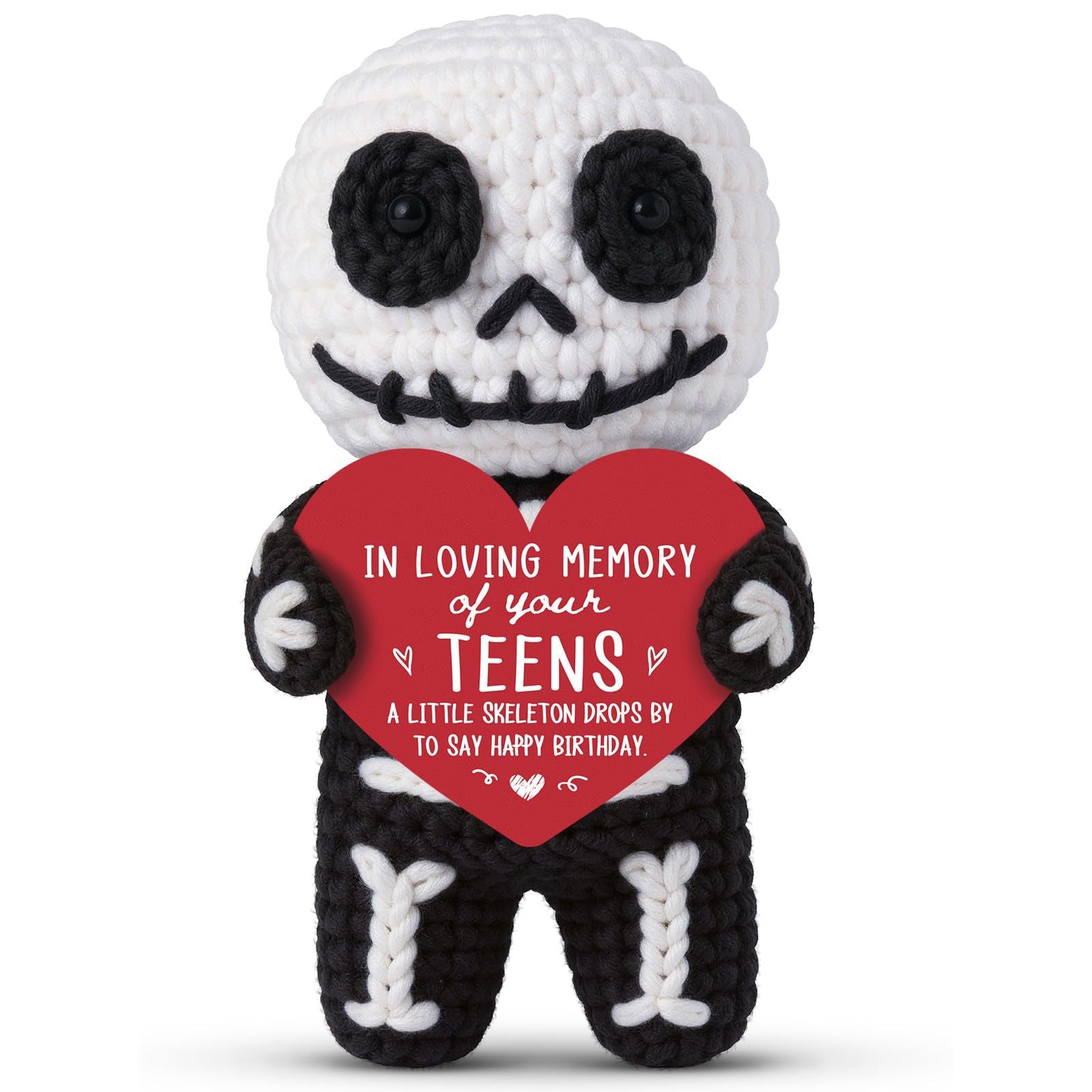 Handmade Crochet Skeleton Emotional Plush Halloween Gift