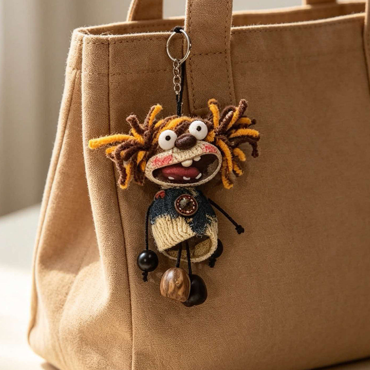 Handmade Fruit Shell Character Bag Charm Keychain