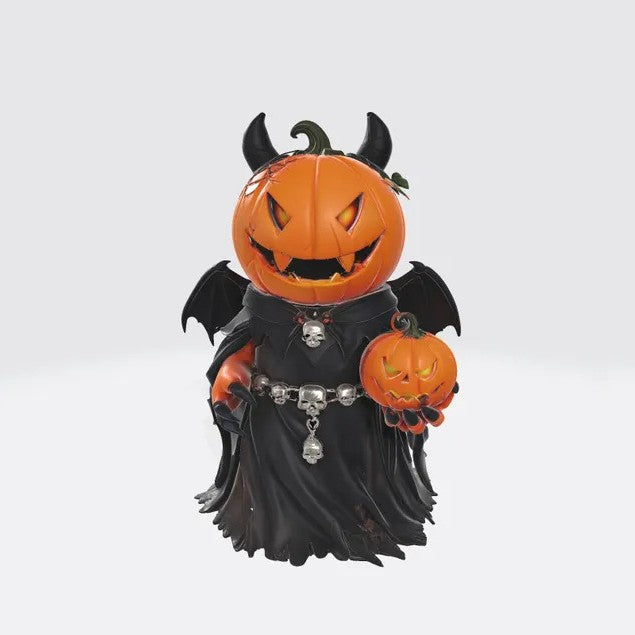 Halloween Pumpkin Devil Resin Figurine Home Decor