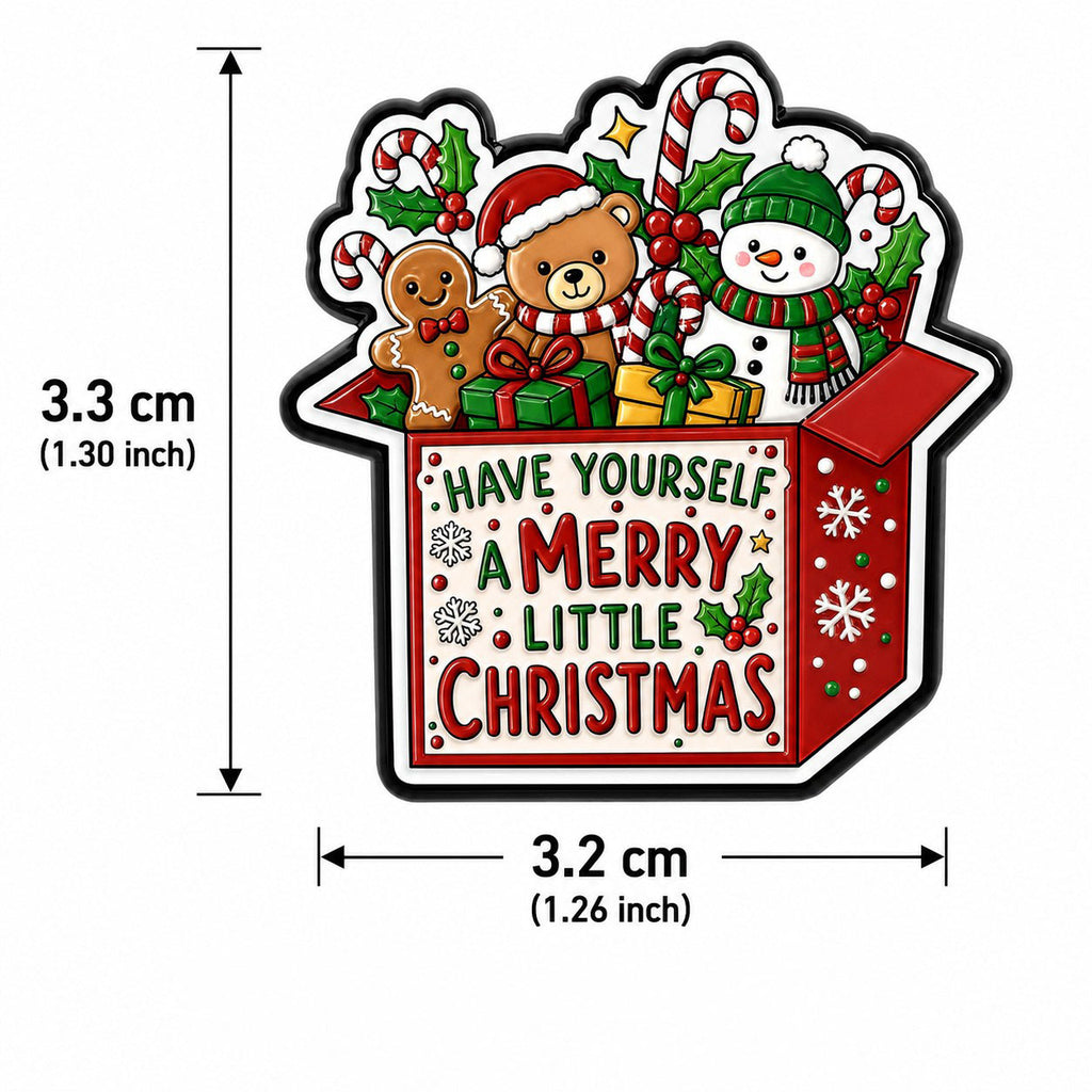 Christmas Gift Box Pin Holiday Character Brooch