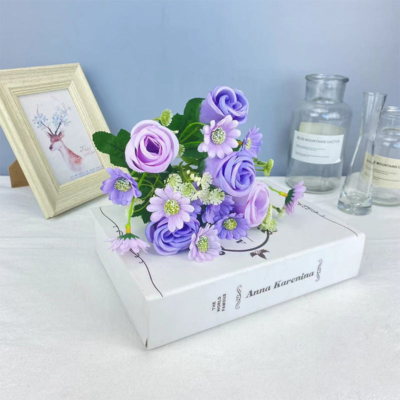 Valentine’s Day Faux Rose Bud Bouquet for Home Wedding Decor