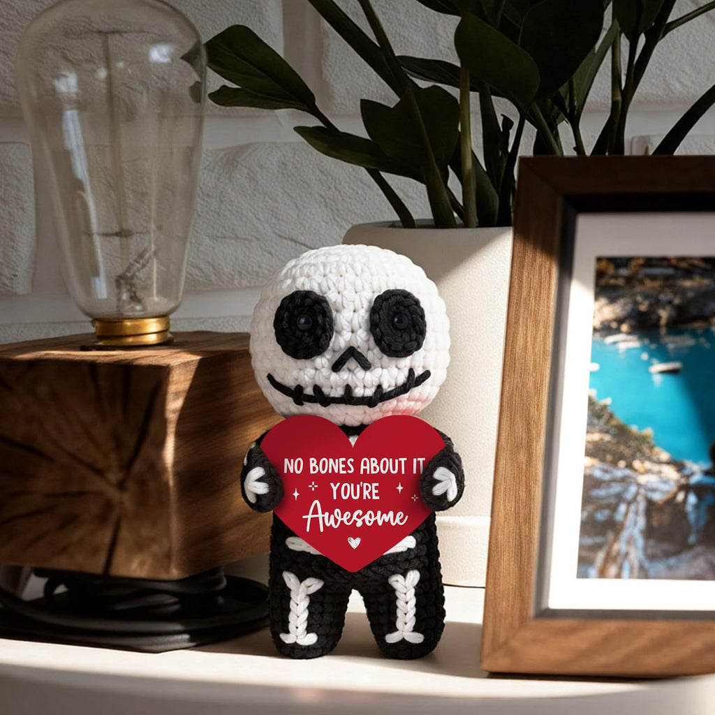Handmade Crochet Skeleton Emotional Plush Halloween Gift