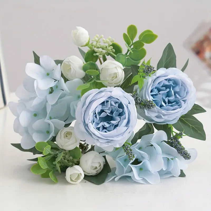 Valentine Artificial Peony Rose Bouquet Home Decor