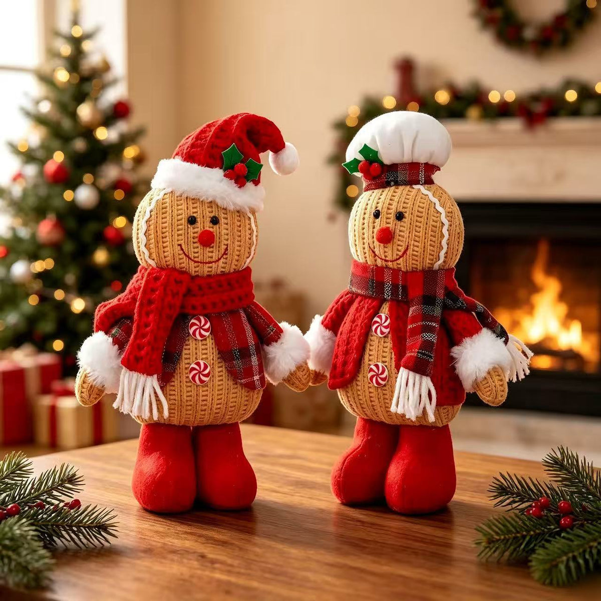 Gingerbread Man Figure Christmas Tabletop Decor