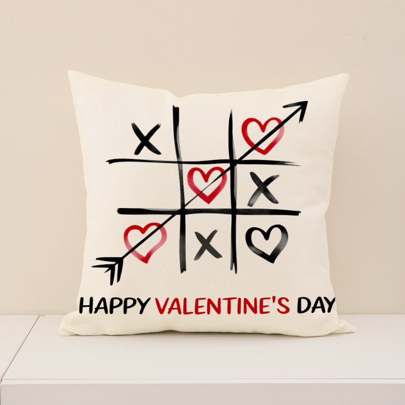 Valentines Day Love Throw Pillow Cover Cute Heart Decor