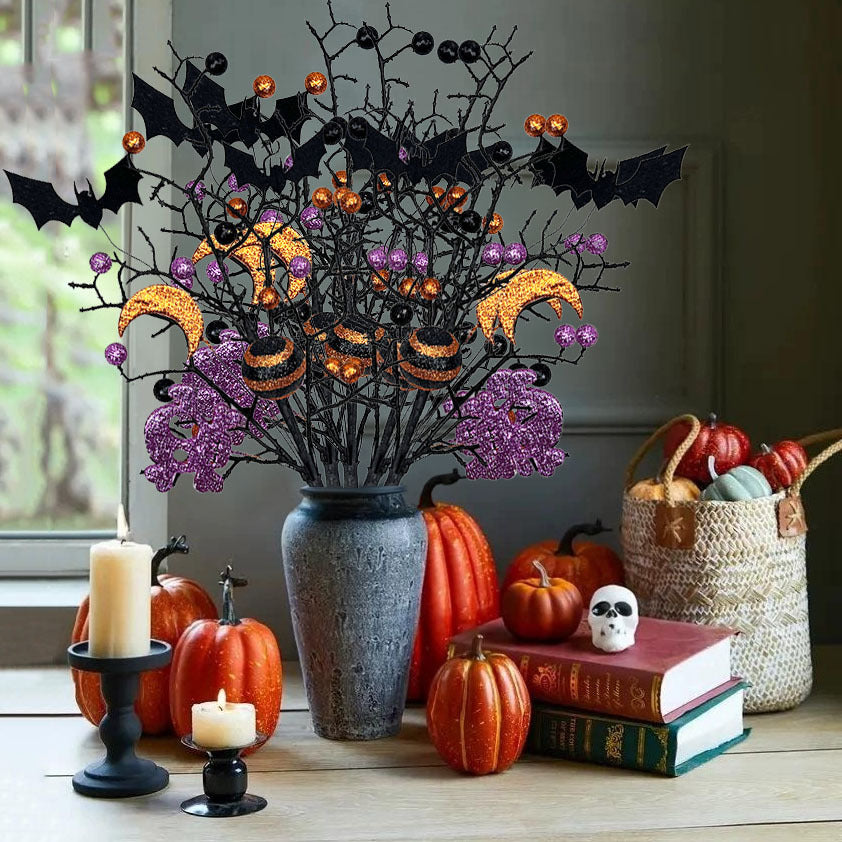 Halloween Black Branch Decorative Stem for Vase