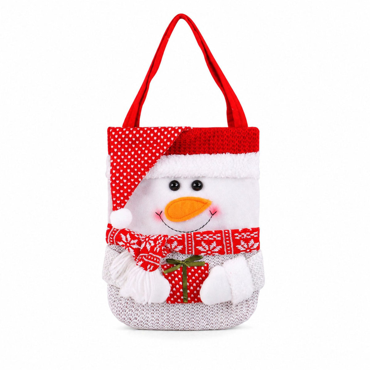Christmas Plush Tote Bag Holiday Gift Bag Decoration