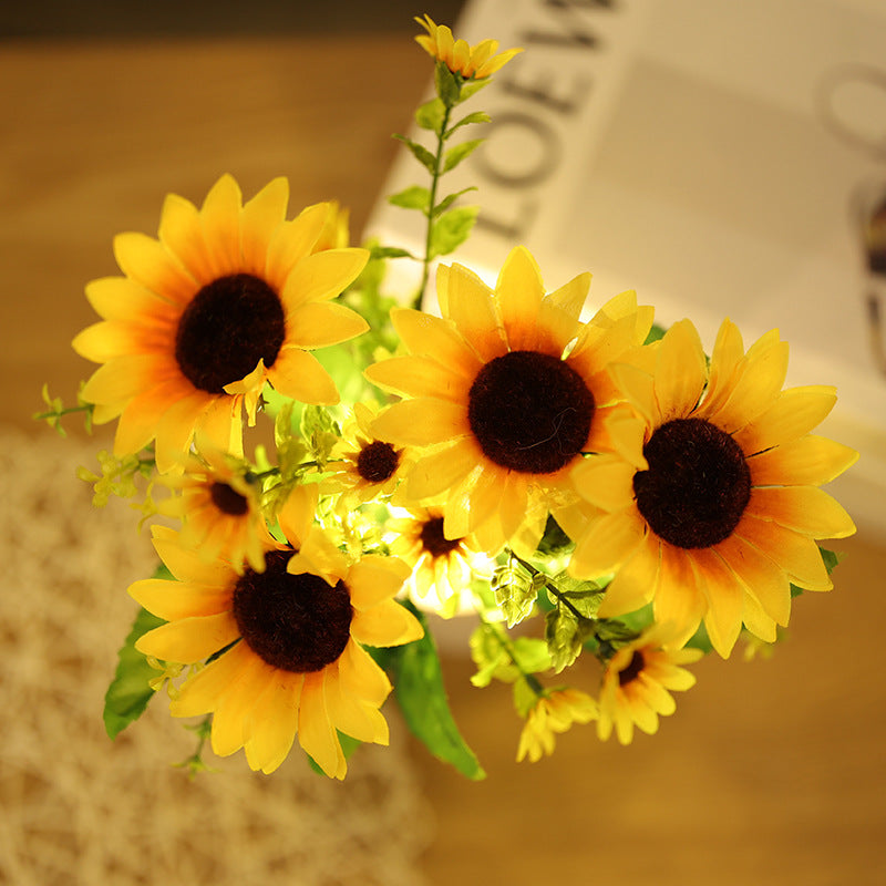 Sunflower LED Night Light Tabletop Lamp