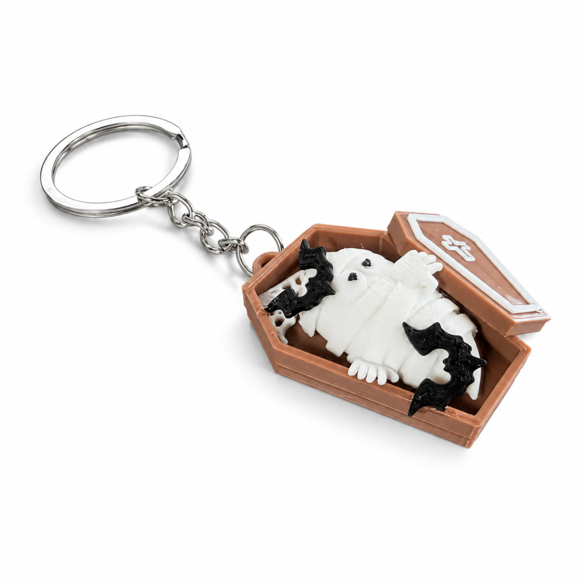 Halloween Coffin Ghost Keychain Cute Holiday Accessory