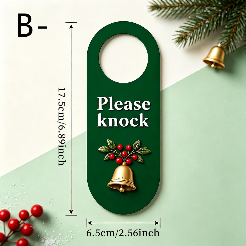 Christmas Wooden Door Hanger Holiday Decor