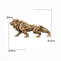 Gold Lion Statue Resin Sculpture for Home and Office Decor