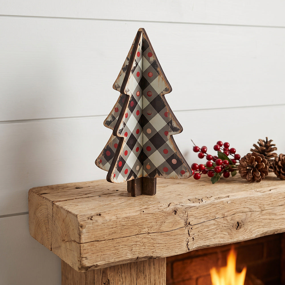 Wooden Christmas Tree Tabletop Holiday Decoration