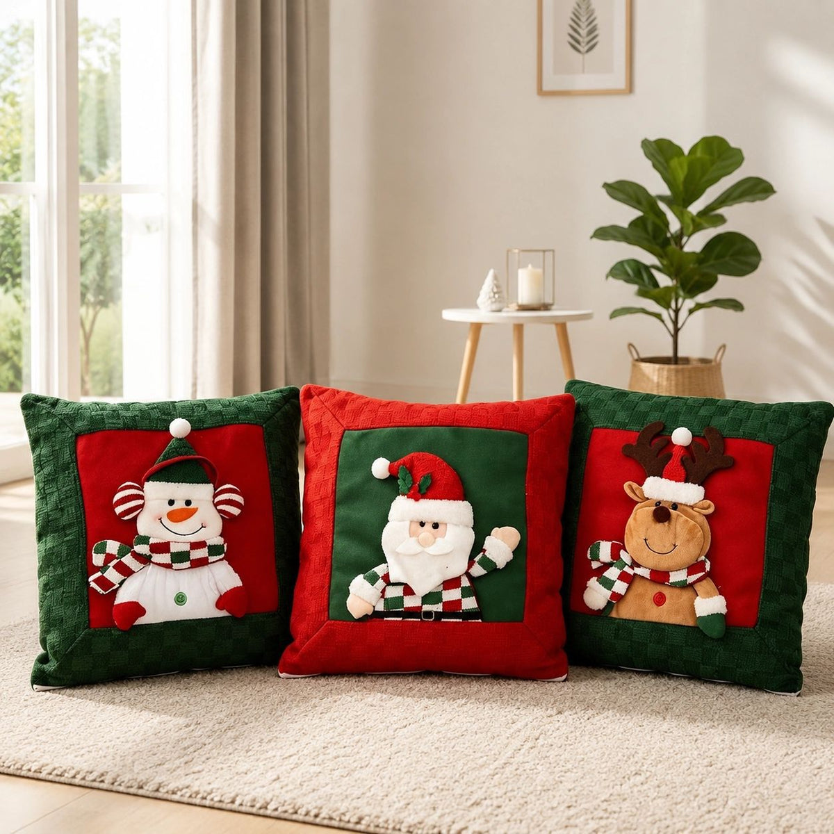 Polyester Christmas Pillow Cover Holiday Home Decor