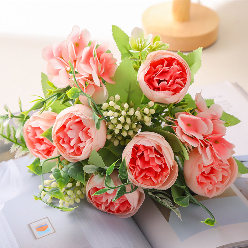 Valentine’s Day Nordic Faux Peony Bouquet Wedding Home Decor