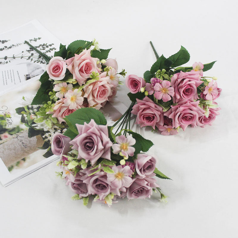 Valentine’s Day Romantic Faux Rose Bouquet Home Decor Gift