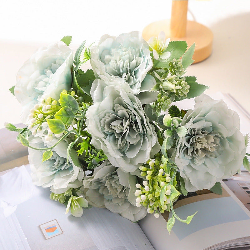 Valentine’s Day Camellia Faux Floral Bouquet for Home Decor