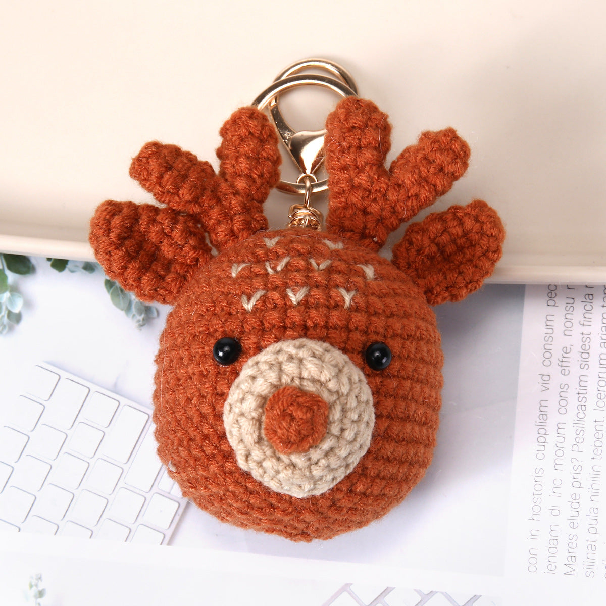 Crochet Christmas Keychain Santa Snowman Reindeer Ornaments