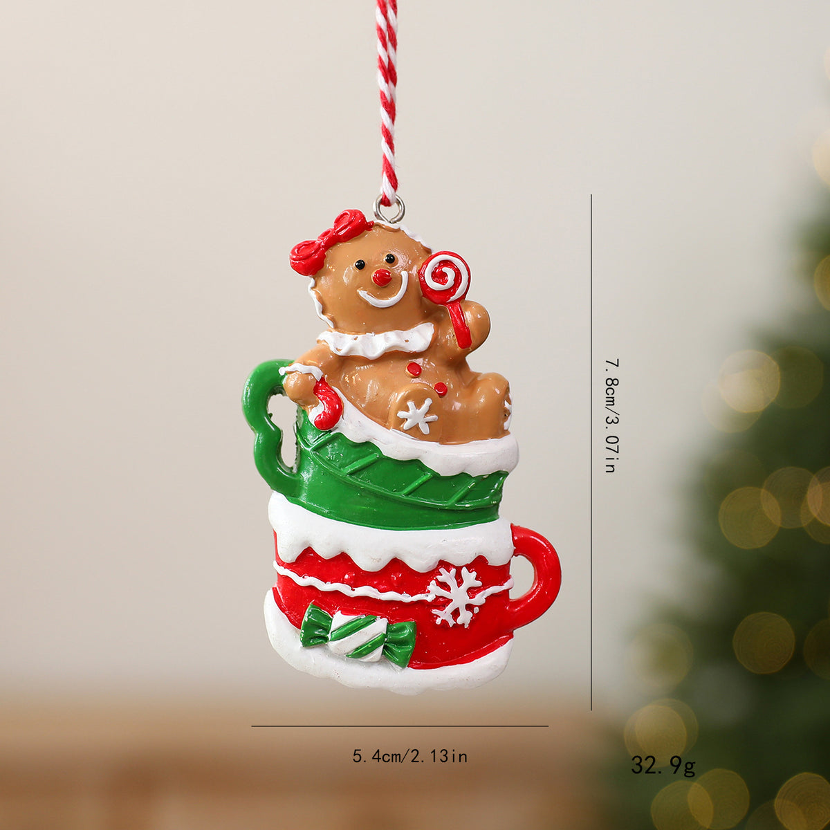 Christmas Resin Hanging Ornament Holiday Tree Decor Design