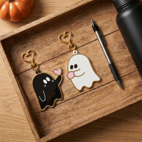 Acrylic Halloween Ghost Keychain Cute Seasonal Bag Charm
